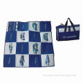 Foldable beach mat with newly-designed pictures, various colors are available